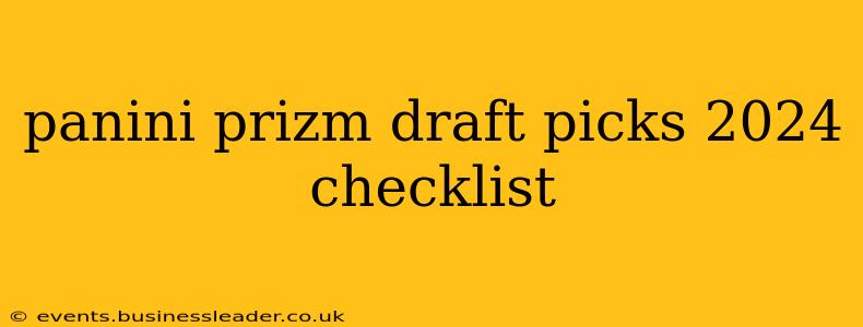 panini prizm draft picks 2024 checklist