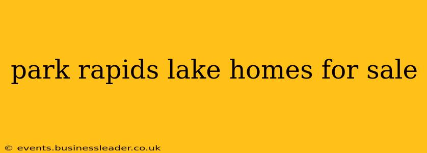 park rapids lake homes for sale