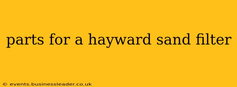 parts for a hayward sand filter