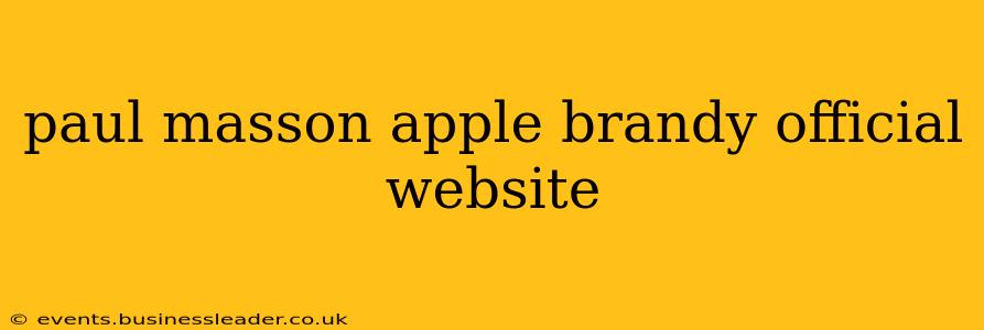 paul masson apple brandy official website