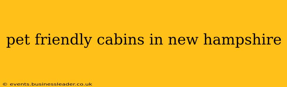 pet friendly cabins in new hampshire