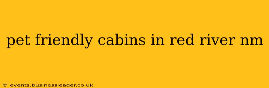 pet friendly cabins in red river nm