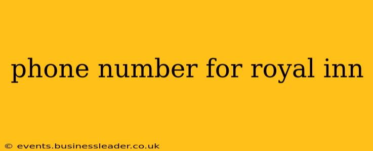 phone number for royal inn