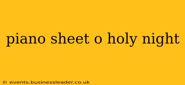 piano sheet o holy night