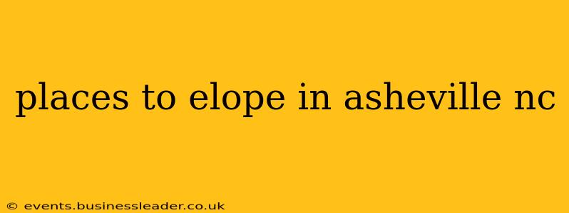 places to elope in asheville nc