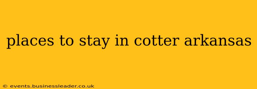 places to stay in cotter arkansas