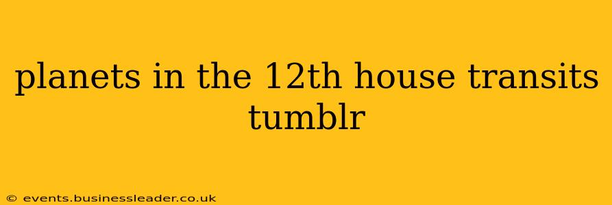 planets in the 12th house transits tumblr