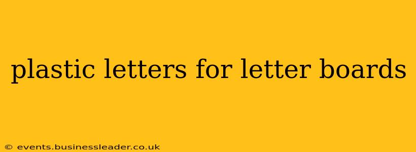 plastic letters for letter boards