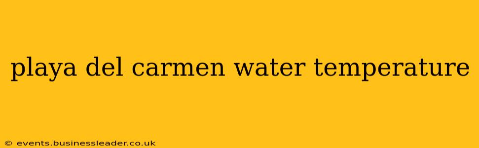 playa del carmen water temperature