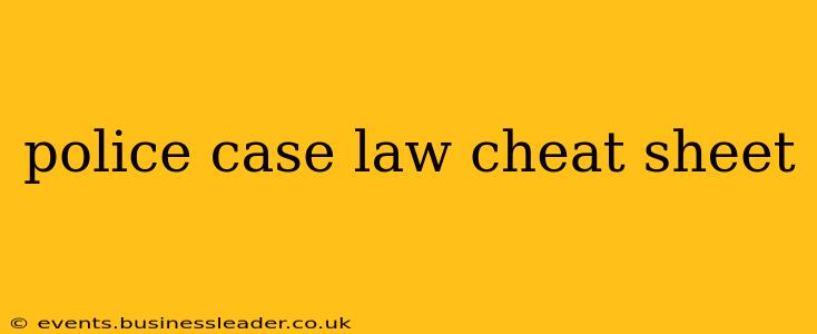 police case law cheat sheet