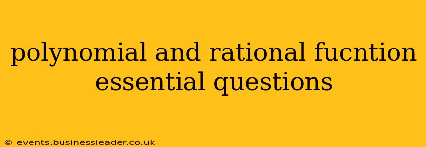 polynomial and rational fucntion essential questions