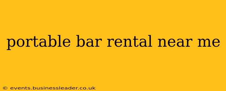 portable bar rental near me