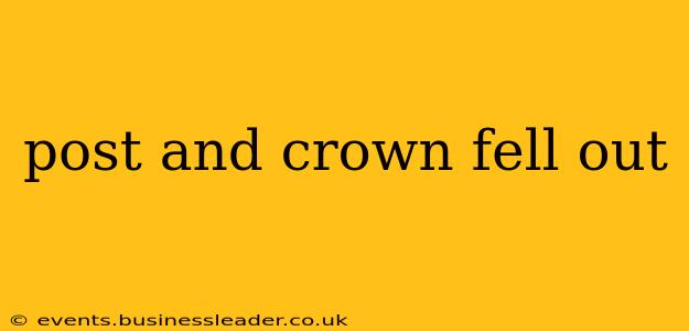 post and crown fell out