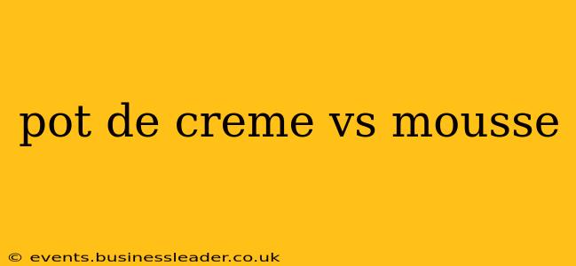 pot de creme vs mousse