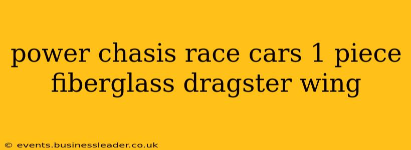 power chasis race cars 1 piece fiberglass dragster wing