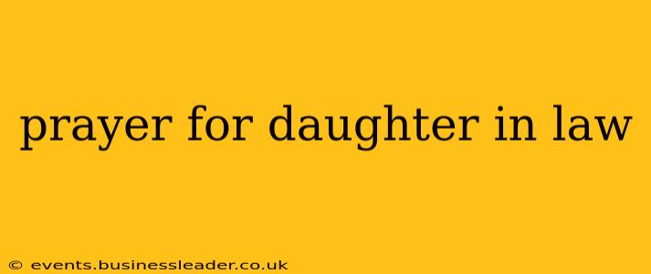 prayer for daughter in law