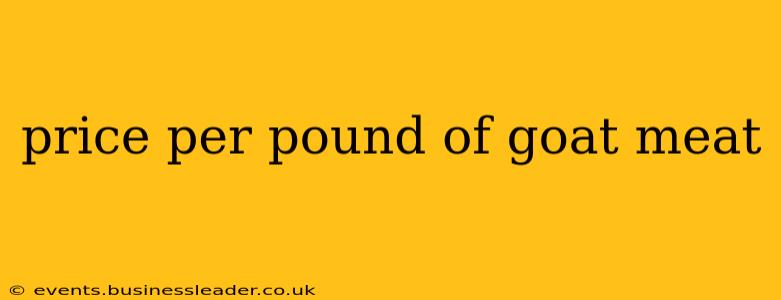 price per pound of goat meat