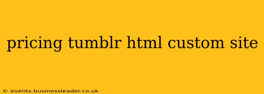 pricing tumblr html custom site