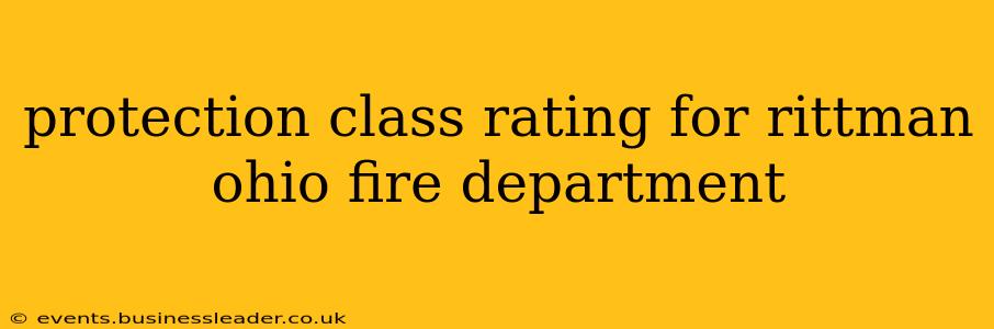 protection class rating for rittman ohio fire department