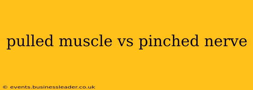 pulled muscle vs pinched nerve