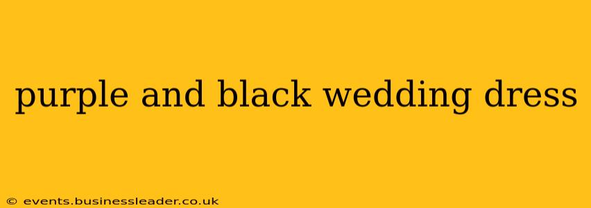 purple and black wedding dress
