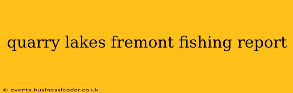 quarry lakes fremont fishing report