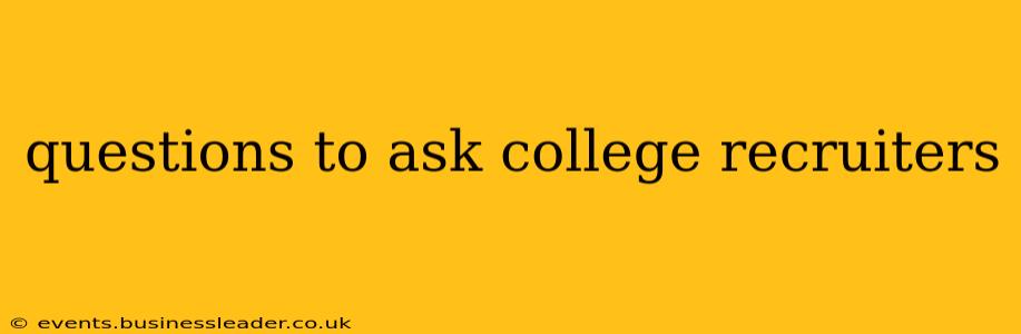 questions to ask college recruiters