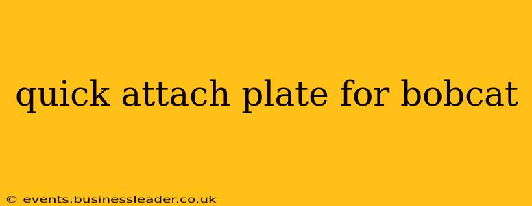 quick attach plate for bobcat