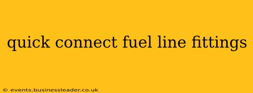 quick connect fuel line fittings