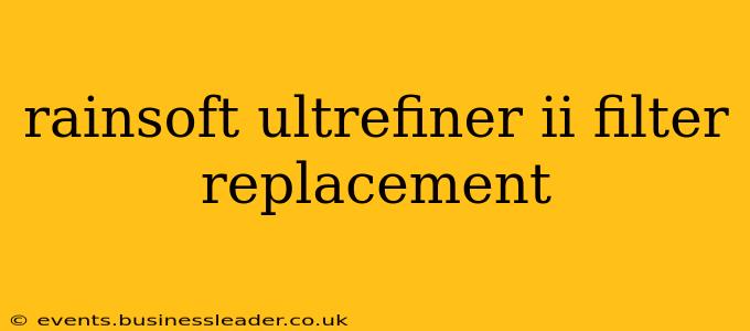 rainsoft ultrefiner ii filter replacement