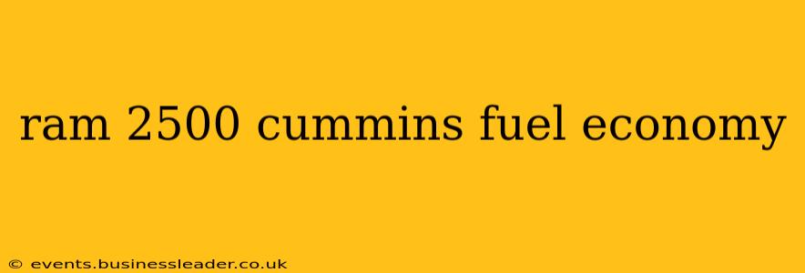 ram 2500 cummins fuel economy