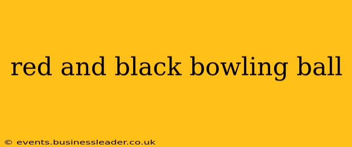 red and black bowling ball