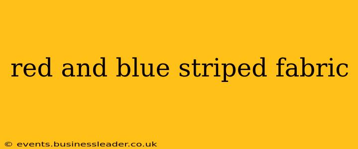 red and blue striped fabric