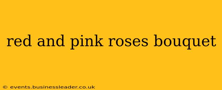 red and pink roses bouquet