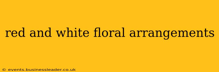red and white floral arrangements