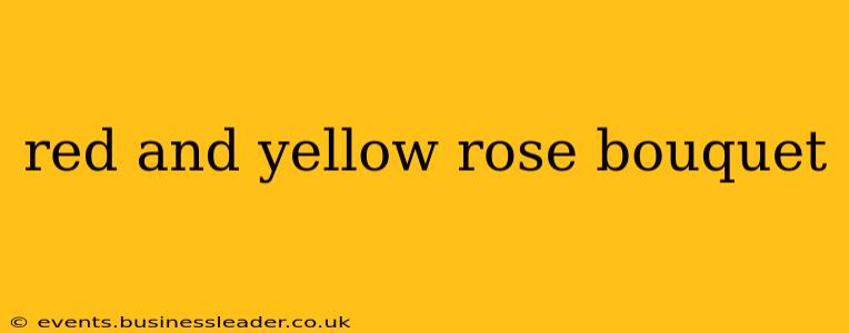red and yellow rose bouquet