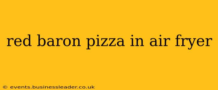 red baron pizza in air fryer