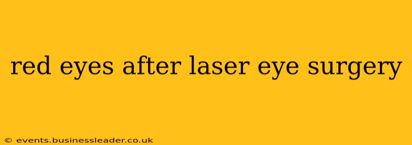 red eyes after laser eye surgery