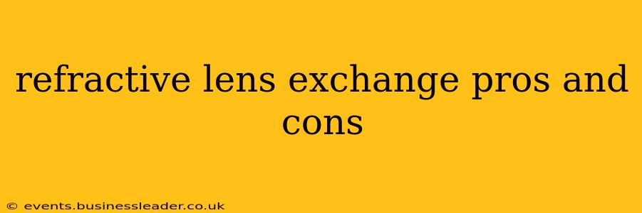 refractive lens exchange pros and cons