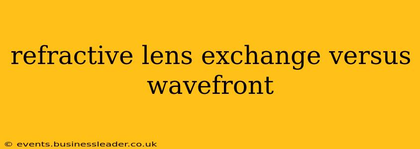 refractive lens exchange versus wavefront