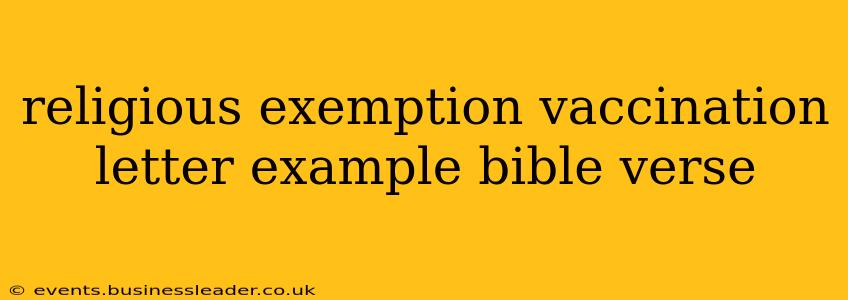 religious exemption vaccination letter example bible verse