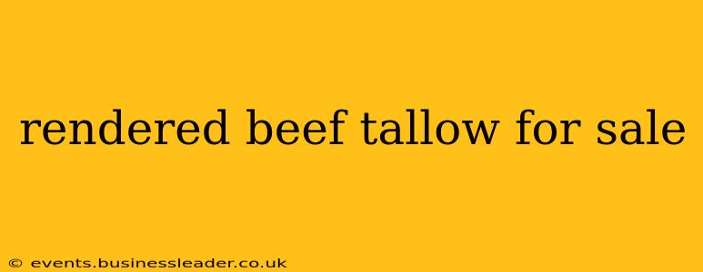 rendered beef tallow for sale