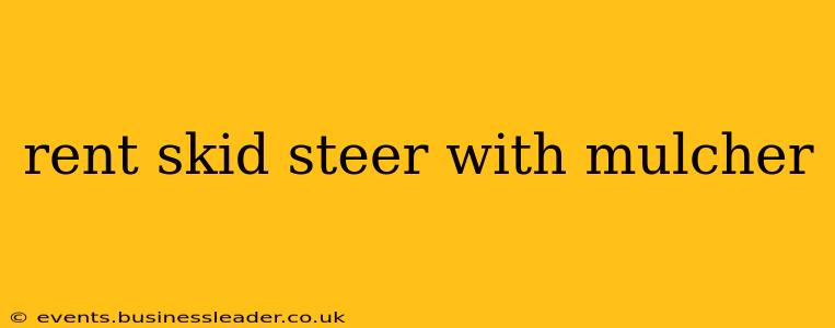 rent skid steer with mulcher