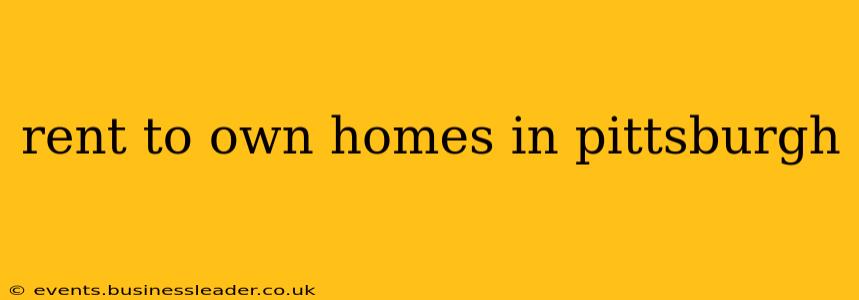 rent to own homes in pittsburgh