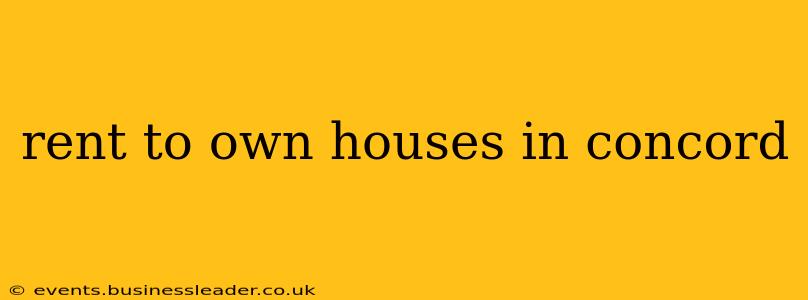 rent to own houses in concord