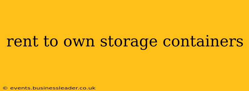 rent to own storage containers