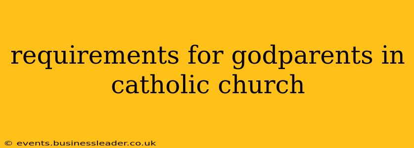 requirements for godparents in catholic church