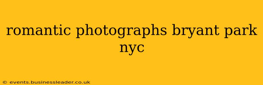 romantic photographs bryant park nyc