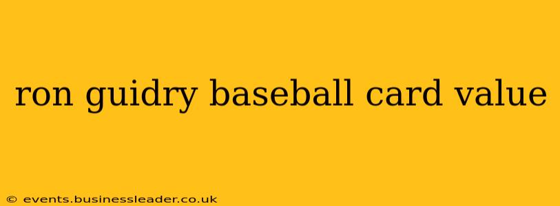ron guidry baseball card value