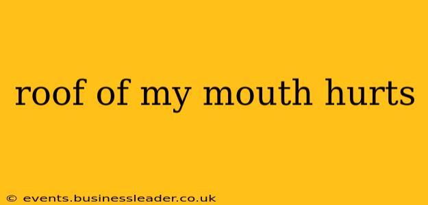 roof of my mouth hurts